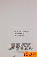 Gray-Gray Milling Machine, Openside & Double Housing Instructions Manual-Double Housing-Openside Housing-01